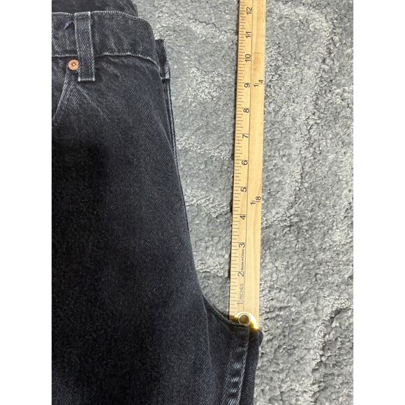 Vintage 90s Levi's High Waist Taper Jeans Black Women's Made USA - Picture 9 of 9